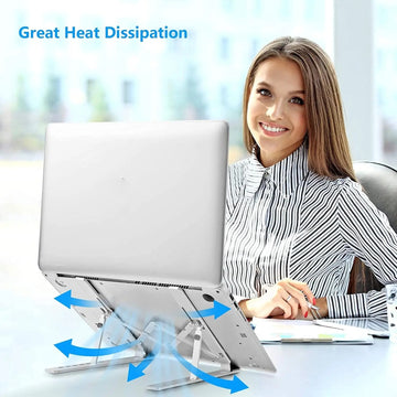 Suporte De Alumínio Ajustável/Regular Para Notebook E Macbook Escritório