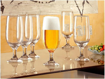 Jogo de Taças de Vidro para Cerveja 6 Peças 300ml Nadir Floripa