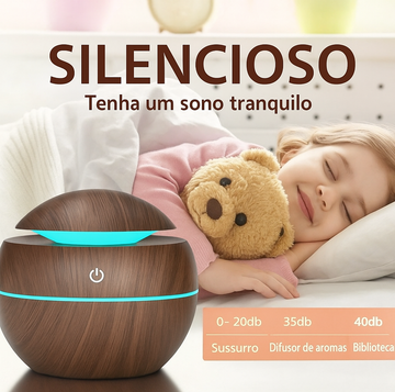 Umidificador de ar de madeira purificador USB aromaterapia difusor spray essência (Umidificador Ultra-Sônico)