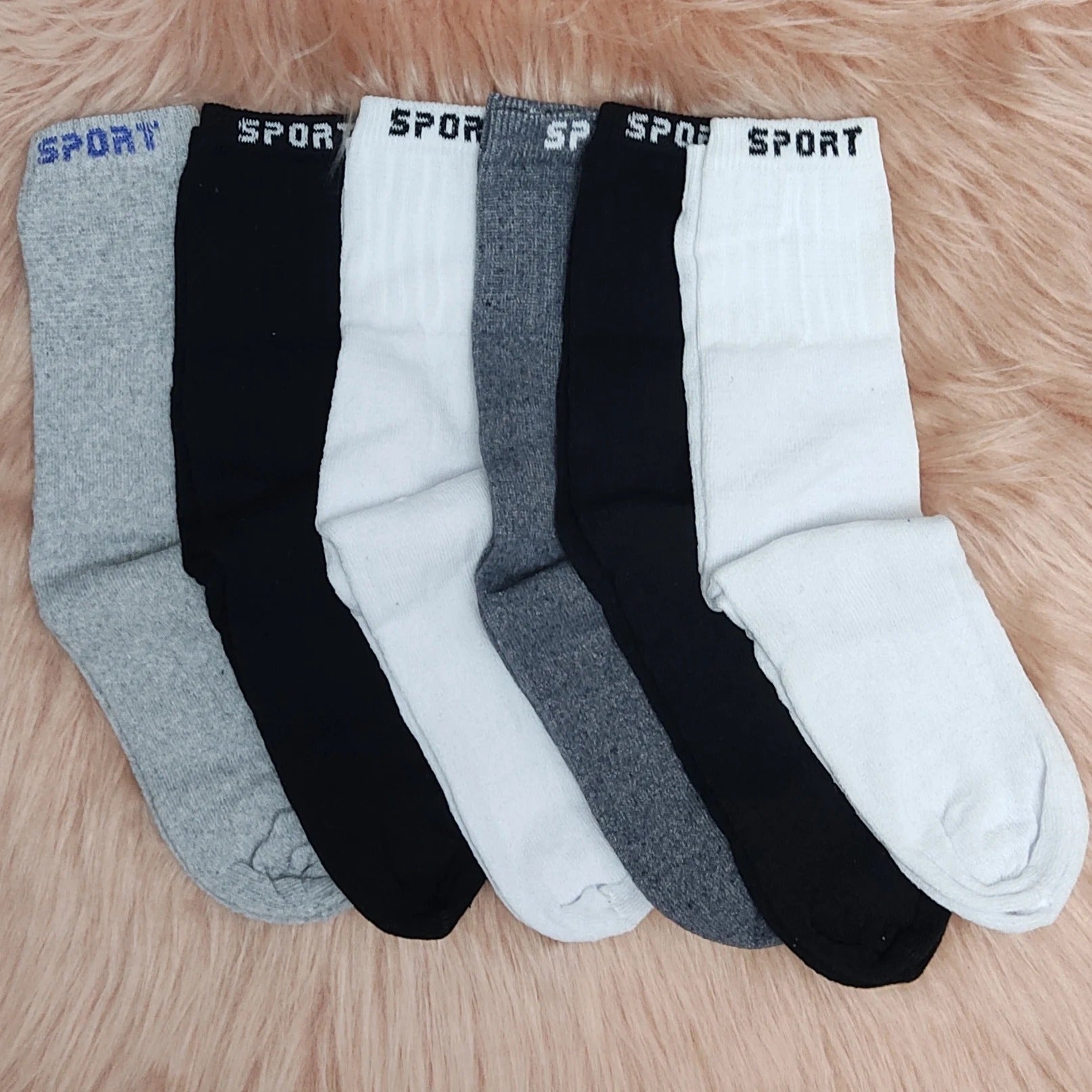 Kit 6 Pares Meias Masculina Cano Alto Sport
