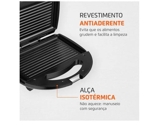 Sanduicheira Mondial Fast Grill S-12 Preta 750W - 220V