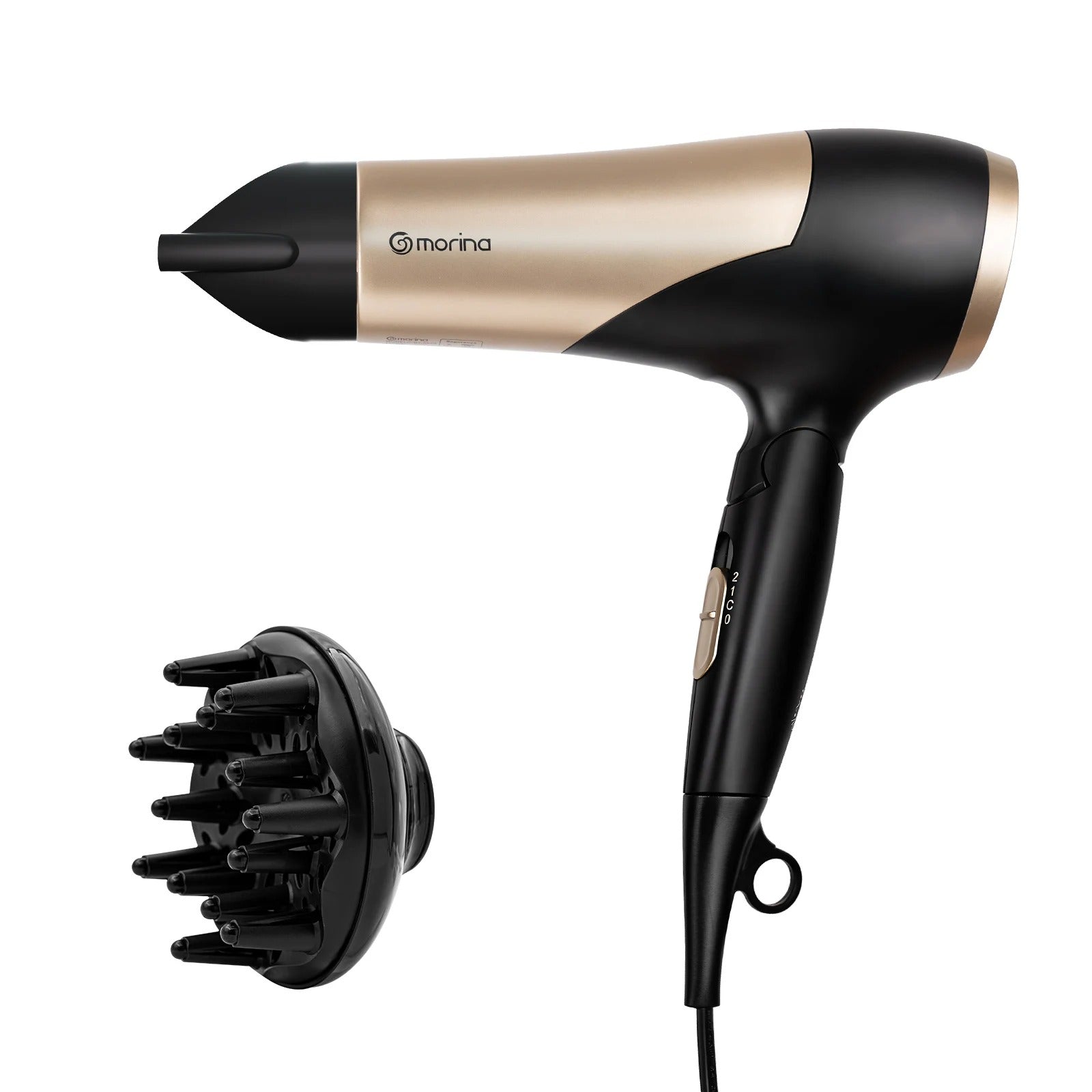 Secador De Cabelo 110/220v 1800w Preto/ Dourado